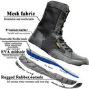 LAHORS Leather Lightweight Man Tactical Boots With Zip Combat Training Lace Up Waterproof Outdoor Hiking Breathable Shoes