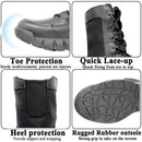 LAHORS Leather Lightweight Man Tactical Boots With Zip Combat Training Lace Up Waterproof Outdoor Hiking Breathable Shoes