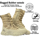 LAHORS Leather Lightweight Combat Boots Tactical Boots Men Outdoor Hiking Desert Shoes Breathable Comfort Male Jungle Ankle Shoes