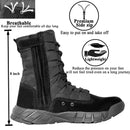 LAHORS Leather Lightweight Combat Boots Tactical Boots Men Outdoor Hiking Desert Shoes Breathable Comfort Male Jungle Ankle Shoes