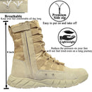 LAHORS Leather Lightweight Combat Boots Tactical Boots Men Outdoor Hiking Desert Shoes Breathable Comfort Male Jungle Ankle Shoes