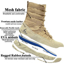 LAHORS Leather Lightweight Combat Boots Tactical Boots Men Outdoor Hiking Desert Shoes Breathable Comfort Male Jungle Ankle Shoes