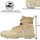 LAHORS Leather Lightweight Combat Boots Tactical Boots Men Outdoor Hiking Desert Shoes Breathable Comfort Male Jungle Ankle Shoes