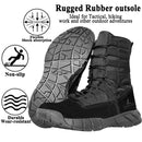 LAHORS Leather Lightweight Combat Boots Tactical Boots Men Outdoor Hiking Desert Shoes Breathable Comfort Male Jungle Ankle Shoes