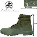 LAHORS Leather Lightweight Combat Boots Tactical Boots Men Outdoor Hiking Desert Shoes Breathable Comfort Male Jungle Ankle Shoes
