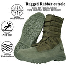 LAHORS Leather Lightweight Combat Boots Tactical Boots Men Outdoor Hiking Desert Shoes Breathable Comfort Male Jungle Ankle Shoes