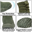 LAHORS Leather Lightweight Combat Boots Tactical Boots Men Outdoor Hiking Desert Shoes Breathable Comfort Male Jungle Ankle Shoes