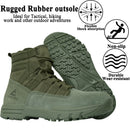 LAHORS Leather Lightweight Combat Boots Tactical Boots Men Outdoor Hiking Desert Shoes Breathable Comfort Male Jungle Ankle Shoes