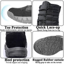 LAHORS Leather Lightweight Combat Boots Tactical Boots Men Outdoor Hiking Desert Shoes Breathable Comfort Male Jungle Ankle Shoes