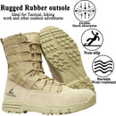 LAHORS Leather Lightweight Combat Boots Tactical Boots Men Outdoor Hiking Desert Shoes Breathable Comfort Male Jungle Ankle Shoes