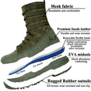 LAHORS Leather Lightweight Combat Boots Tactical Boots Men Outdoor Hiking Desert Shoes Breathable Comfort Male Jungle Ankle Shoes