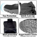 LAHORS Leather Lightweight Combat Boots Tactical Boots Men Outdoor Hiking Desert Shoes Breathable Comfort Male Jungle Ankle Shoes