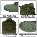 LAHORS Leather Lightweight Combat Boots Tactical Boots Men Outdoor Hiking Desert Shoes Breathable Comfort Male Jungle Ankle Shoes