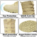 LAHORS Leather Lightweight Combat Boots Tactical Boots Men Outdoor Hiking Desert Shoes Breathable Comfort Male Jungle Ankle Shoes