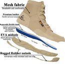 LAHORS Leather Lightweight Man Tactical Boots With Zip Combat Training Lace Up Waterproof Outdoor Hiking Breathable Shoes