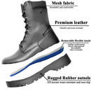 LAHORS Leather Man Combat Tactical Boots Outdoor Hiking Shoes Desert Army Boots Breathable Male Ankle Boots