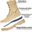 LAHORS Leather Man Combat Tactical Boots Outdoor Hiking Shoes Desert Army Boots Breathable Male Ankle Boots