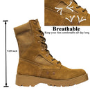 LAHORS Leather Man Combat Tactical Boots Outdoor Hiking Shoes Desert Army Boots Breathable Male Ankle Boots