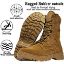 LAHORS Leather Man Combat Tactical Boots Outdoor Hiking Shoes Desert Army Boots Breathable Male Ankle Boots