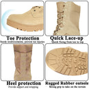 LAHORS Leather Man Combat Tactical Boots Outdoor Hiking Shoes Desert Army Boots Breathable Male Ankle Boots