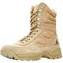 LAHORS Lightweight Cowhide Leather Tactical Boots Men's Boots Desert Combat Boots Outdoor Hiking Boots Ankle Shoes Men