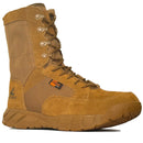 LAHORS Leather Lightweight Man Tactical Boots With Zip Combat Training Lace Up Waterproof Outdoor Hiking Breathable Shoes