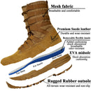 LAHORS Leather Lightweight Combat Boots Tactical Boots Men Outdoor Hiking Desert Shoes Breathable Comfort Male Jungle Ankle Shoes