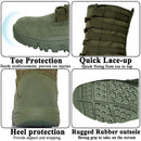 LAHORS Leather Lightweight Combat Boots Tactical Boots Men Outdoor Hiking Desert Shoes Breathable Comfort Male Jungle Ankle Shoes