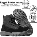 LAHORS Leather Lightweight Combat Boots Tactical Boots Men Outdoor Hiking Desert Shoes Breathable Comfort Male Jungle Ankle Shoes