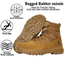 LAHORS Leather Lightweight Combat Boots Tactical Boots Men Outdoor Hiking Desert Shoes Breathable Comfort Male Jungle Ankle Shoes