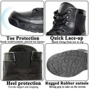 LAHORS Leather Lightweight Man Tactical Boots With Zip Combat Training Lace Up Waterproof Outdoor Hiking Breathable Shoes